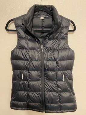 REI Co-op Black Quilted Down Vest, Size Small